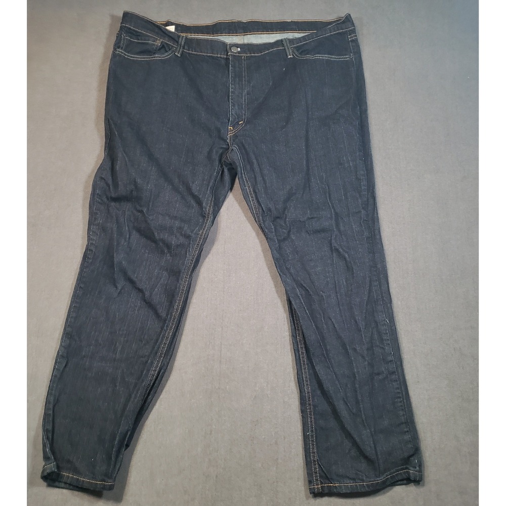 Levi's 541 Athletic Taper Jeans Mens W48 L32 Dark‎ Indigo Blue Stretch Denim